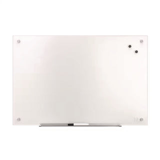 TRU RED™ Magnetic Tempered Glass Dry Erase Board, 36" x 24", White Surface (TUDTR61195)