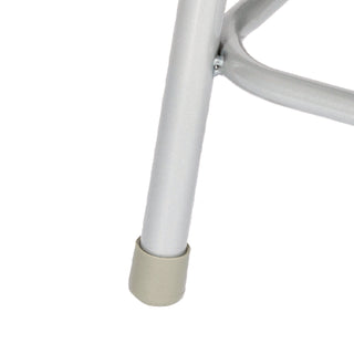 NPS® 6300 Series Heavy Duty Square Seat Steel Stool, Backless, Supports Up to 500 lb, 17.5" Seat Height, Brown Seat, Gray Base (NPS6318)
