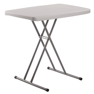 NPS® Height Adjustable Personal Folding Table, Rectangular, 20 x 30 x 27.87, Speckled Gray Top, Gray Base/Legs (NPSPT3020)