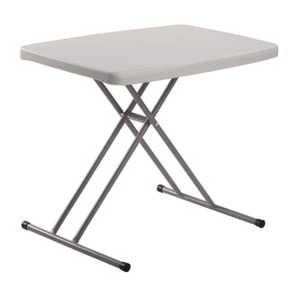NPS® Height Adjustable Personal Folding Table, Rectangular, 20 x 30 x 27.87, Speckled Gray Top, Gray Base/Legs (NPSPT3020)