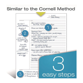TOPS™ FocusNotes Filler Paper, 3-Hole Punched, 8.5 x 11, Cornell Rule, 100/Pack (TOP62354)