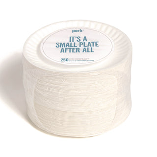 Perk™ Economy Paper Plates, 6" dia, White, 250/Pack, 4 Packs/Carton (PRK519418)