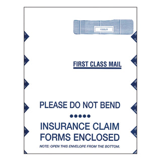 ComplyRight® Jumbo CMS-1500 Health Insurance Form Envelopes for 50 Forms, Square Flap, Self-Adhesive Closure, 9 x 12.5, White, 100/Pack (TFP742810)