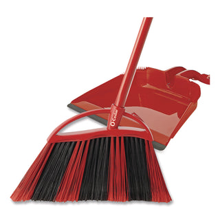 O-Cedar® One Sweep Broom with Dustpan, 53.88" Handle, Red/Black/Gray (FHD175073EA)