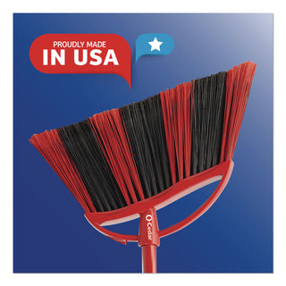 O-Cedar® One Sweep Broom with Dustpan, 53.88" Handle, Red/Black/Gray (FHD175073EA)
