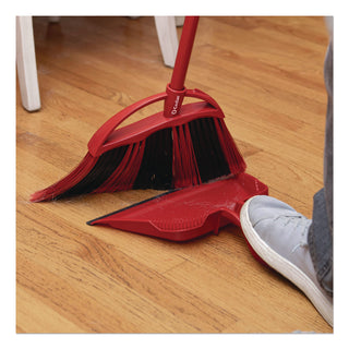 O-Cedar® One Sweep Broom with Dustpan, 53.88" Handle, Red/Black/Gray (FHD175073EA)