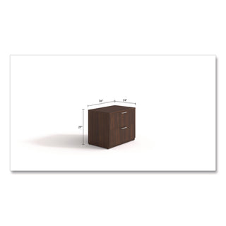 Alera® Alera Seville Series Lateral File Cabinet, 2 Legal-Size File Drawers, Mahogany, 36" x 24" x 29" (ALESVLF3624MY)