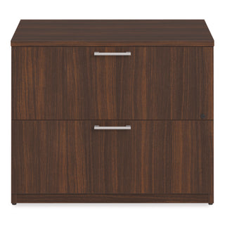 Alera® Alera Seville Series Lateral File Cabinet, 2 Legal-Size File Drawers, Mahogany, 36" x 24" x 29" (ALESVLF3624MY)