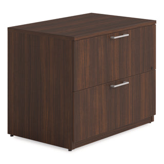 Alera® Alera Seville Series Lateral File Cabinet, 2 Legal-Size File Drawers, Mahogany, 36" x 24" x 29" (ALESVLF3624MY)
