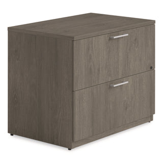 Alera® Alera Seville Series Lateral File Cabinet, 2 Legal-Size File Drawers, Walnut, 36" x 24" x 29" (ALESVLF3624WA)