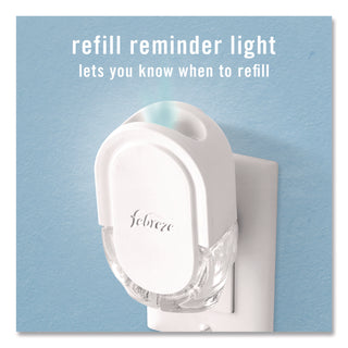 Febreze® PLUG Air Freshener Warmer Starter Kit, Clear/White, with (2) Gain Original Refills (PGC4166)