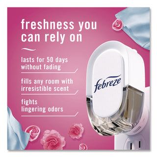 Febreze® Air Freshener Warmer Starter Kit, Clear/White, with (2) Downy April Fresh Refills (PGC4174)