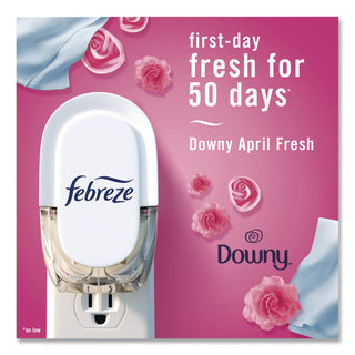 Febreze® Air Freshener Warmer Starter Kit, Clear/White, with (2) Downy April Fresh Refills (PGC4174)