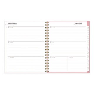 Blue Sky® Mimi Pink Weekly/Monthly Planner, Floral Artwork, 11 x 8.5, Pink/Blue/Rose Cover, 12-Month (Jan to Dec): 2025 (BLS13726425)