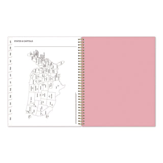 Blue Sky® Mimi Pink Weekly/Monthly Planner, Floral Artwork, 11 x 8.5, Pink/Blue/Rose Cover, 12-Month (Jan to Dec): 2025 (BLS13726425)
