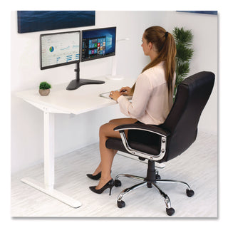 MOUNT-IT! Dual Monitor Desk Stand, For 19" to 32" Monitors, 36.4" x 11" x 18.3", Black, Supports 17.6 lb (MNIMI2781)