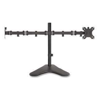 MOUNT-IT! Dual Monitor Desk Stand, For 19" to 32" Monitors, 36.4" x 11" x 18.3", Black, Supports 17.6 lb (MNIMI2781)