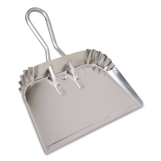 Quickie® Bulldozer Dust Pan, 17" w, Aluminum Handle, Silver (BUO428)