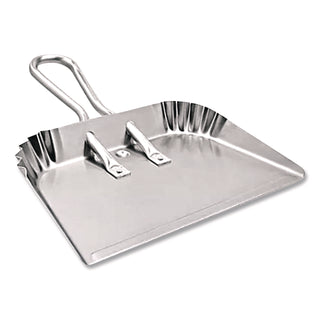 Quickie® Bulldozer Dust Pan, 17" w, Aluminum Handle, Silver (BUO428)