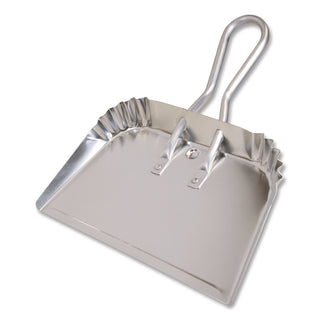 Quickie® Bulldozer Dust Pan, 17" w, Aluminum Handle, Silver (BUO428)