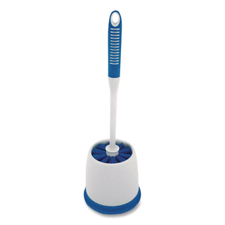 Impact® Toilet Bowl Brush and Caddy, Blue/Gray (IMPT000200)