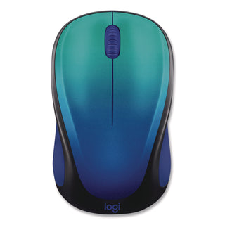 Logitech® Design Collection Limited Edition Wireless Mouse. 2.4 GHz, 33 ft, Left/Right Hand Use, Blue Aurora (LOG910006118)