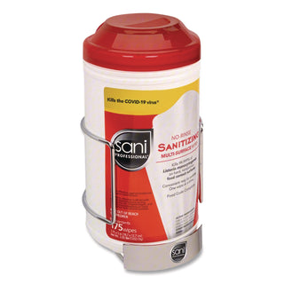 Sani Professional® Large/XL Canister Wall Bracket, 5.88 x 5.75 x 5.25, Chrome (NICP010803)
