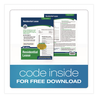 Adams® Residential Lease Form Sets with Instructions and Free Download, One-Part (No Copies), 8.5 x 11, 4 Forms/Set, 4 Sets/Pack (ABFLF310)