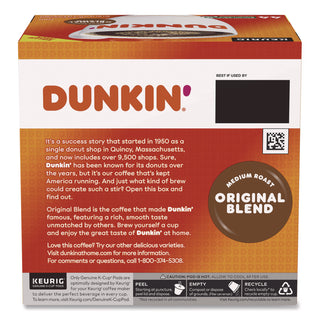 Dunkin'® K-Cup Pods, Original Blend, 0.37 oz, 44/Box (GMT2091512)