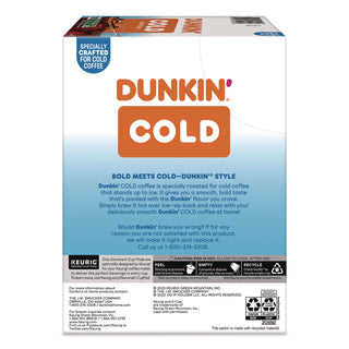 Dunkin'® Cold Iced Coffee K-Cups, Regular, 0.44 oz, 22/Box (GMT5000369251)