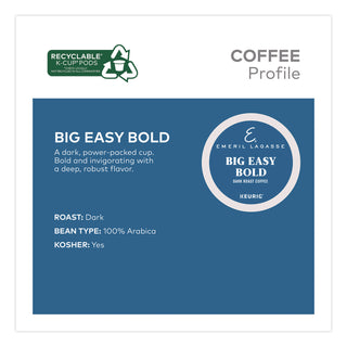 Emeril's™ Big Easy Bold Coffee K-Cups, 0.4 oz, 48/Box (KEU24306974)