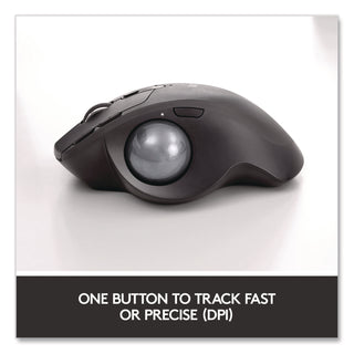 Logitech® MX Ergo Plus Advanced Wireless Trackball Mouse, 2.4 GHz Frequency/33 ft Wireless Range, Right Hand Use, Black (LOG2764655)