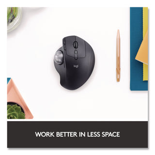 Logitech® MX Ergo Plus Advanced Wireless Trackball Mouse, 2.4 GHz Frequency/33 ft Wireless Range, Right Hand Use, Black (LOG2764655)