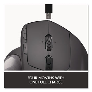 Logitech® MX Ergo Plus Advanced Wireless Trackball Mouse, 2.4 GHz Frequency/33 ft Wireless Range, Right Hand Use, Black (LOG2764655)