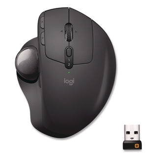 Logitech® MX Ergo Plus Advanced Wireless Trackball Mouse, 2.4 GHz Frequency/33 ft Wireless Range, Right Hand Use, Black (LOG2764655)