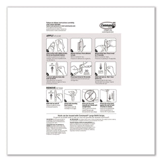 Command™ Large Wire Hook, Metal/Plastic, White, Supports 5 lbs (MMM70006903192)