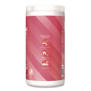 Method® All Purpose Cleaning Wipes, 1 Ply, Pink Grapefruit, White, 70/Pack (MTH365347)