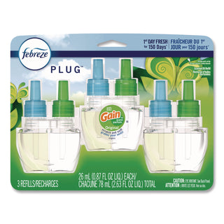 Febreze® PLUG Air Freshener Refills, Gain Original, 0.87 oz, 3/Pack (PGC54341EA)