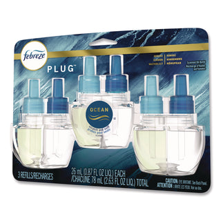 Febreze® PLUG Air Freshener Refills, Ocean, 0.87 oz, 3/Pack (PGC71932)