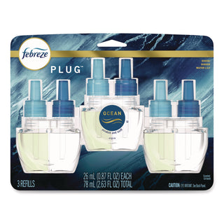 Febreze® PLUG Air Freshener Refills, Ocean, 0.87 oz, 3/Pack (PGC71932)