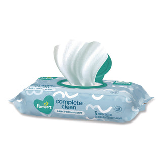 Pampers® Complete Clean baby Wipes, 1-Ply, 6.8 x 7, Baby Fresh, White, 72/Pack (PGC75536EA)