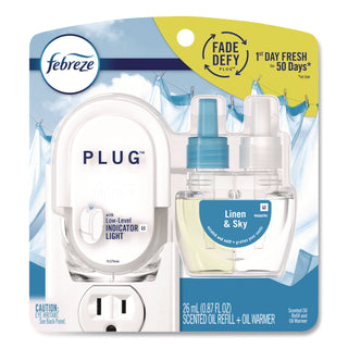 Febreze® PLUG Air Freshener Warmer Start Kit, Clear/White (PGC90121)