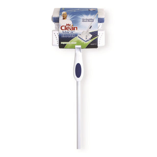 Mr. Clean® Magic Eraser Squeeze Mop, Blue/White Magic Eraser Sponge Head, 54.7" White Handle (PGC757848)