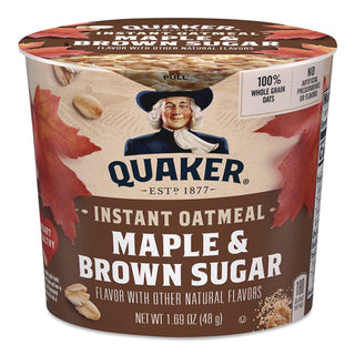 Quaker® Instant Oatmeal, Maple Brown Sugar, 1.69 oz Packet, 24/Carton (QKR570958)