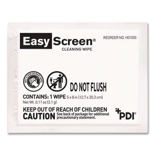 Sani Professional® PDI Easy Screen Cleaning Wipes, Individually Wrapped, 1-Ply, 5 x 8, Unscented, White, 50/Box (PDIH01050)