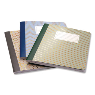 PUKKA PAD® Composition Book, Medium/College Rule, Assorted Haze Cover Colors, (70) 9.8 x 6.9 Sheets, 3/Pack (PUK9976ASTHZE)