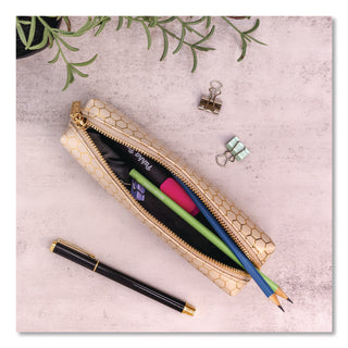 PUKKA PAD® Pencil Case, 8.07 x 2.36 x 2.55, Taupe, 6/Pack (PUK9981TEHZE)