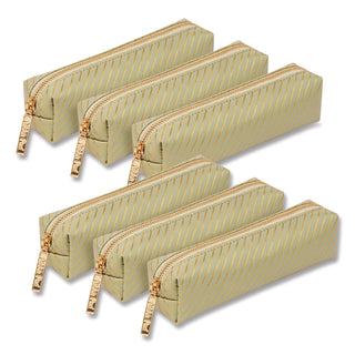 PUKKA PAD® Pencil Case, 8.07 x 2.36 x 2.55, Green, 6/Pack (PUK9981GNHZE)