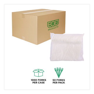 Eco-Products® Plantware CPLA Cutlery, Fork, White, 1,000/Carton (ECOEPS017)