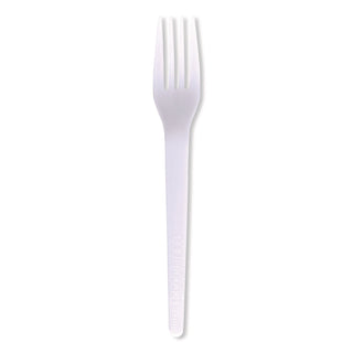 Eco-Products® Plantware CPLA Cutlery, Fork, White, 1,000/Carton (ECOEPS017)